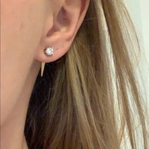 14 KT rose gold spike earring jackets